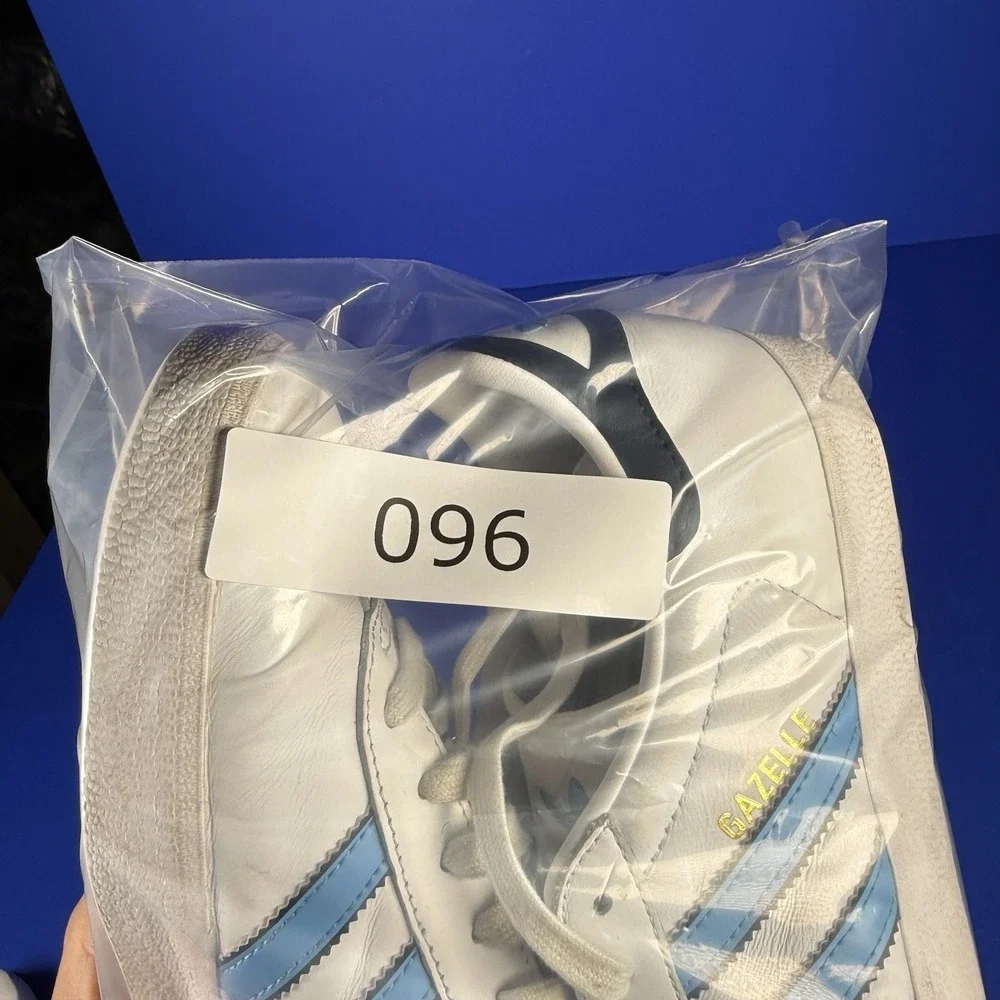 Adidas Originals‎ Gazelle (WHITE/SEMI BLUE BURST/NIGHT INDIGO) Men's 9 IG6210